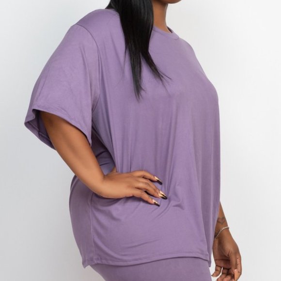 Loose Fit Top and Biker Shorts Set - Picture 4 of 4